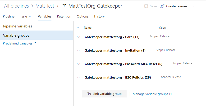 Release pipeline overview